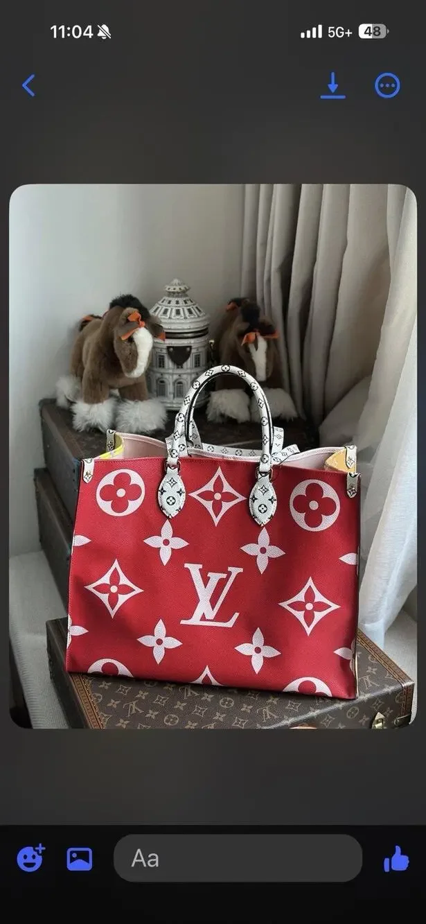 sale. Louis Vuitton OnTheGo GM Red Pink Orange yellow